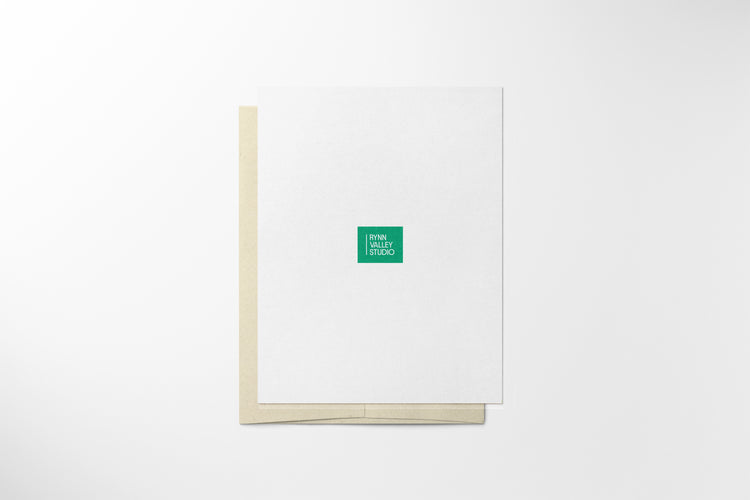 4x6 card with a blank interior, crafted from high-quality paper. Ideal for writing personalized messages or notes, offering a sophisticated and versatile option for any occasion.