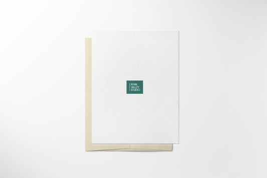 4x6 card with a blank interior, crafted from high-quality paper. Ideal for writing personalized messages or notes, offering a sophisticated and versatile option for any occasion.