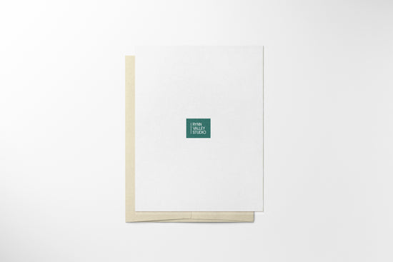 4x6 card with a blank interior, crafted from high-quality paper. Ideal for writing personalized messages or notes, offering a sophisticated and versatile option for any occasion.