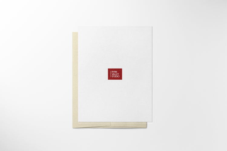 4x6 card with a blank interior, crafted from high-quality paper. Ideal for writing personalized messages or notes, offering a sophisticated and versatile option for any occasion.