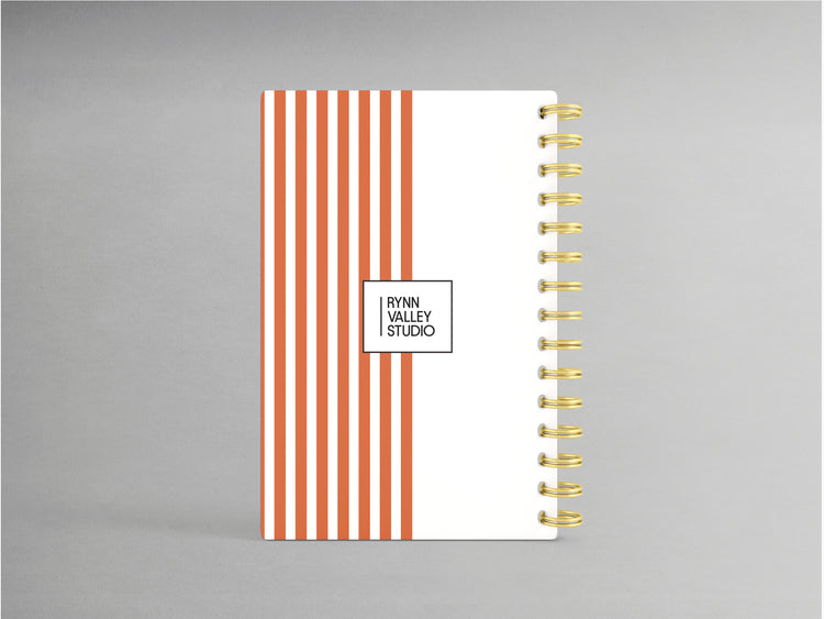 Striped Spiral Notebook