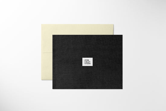 4x6 card with a blank interior, crafted from high-quality paper. Ideal for writing personalized messages or notes, offering a sophisticated and versatile option for any occasion.